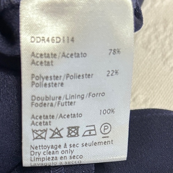 Gerard Darel Women's Size 8(40) Blue Asymmetrical Sheath Dress V-neck 3/4 Sleeve - Picture 12 of 16